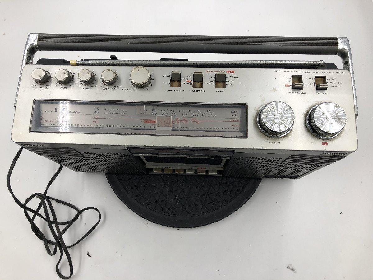 Sony CFS-V1 Radio Cassette Player Vintage Boombox AM/FM Stereo Portable-Tested