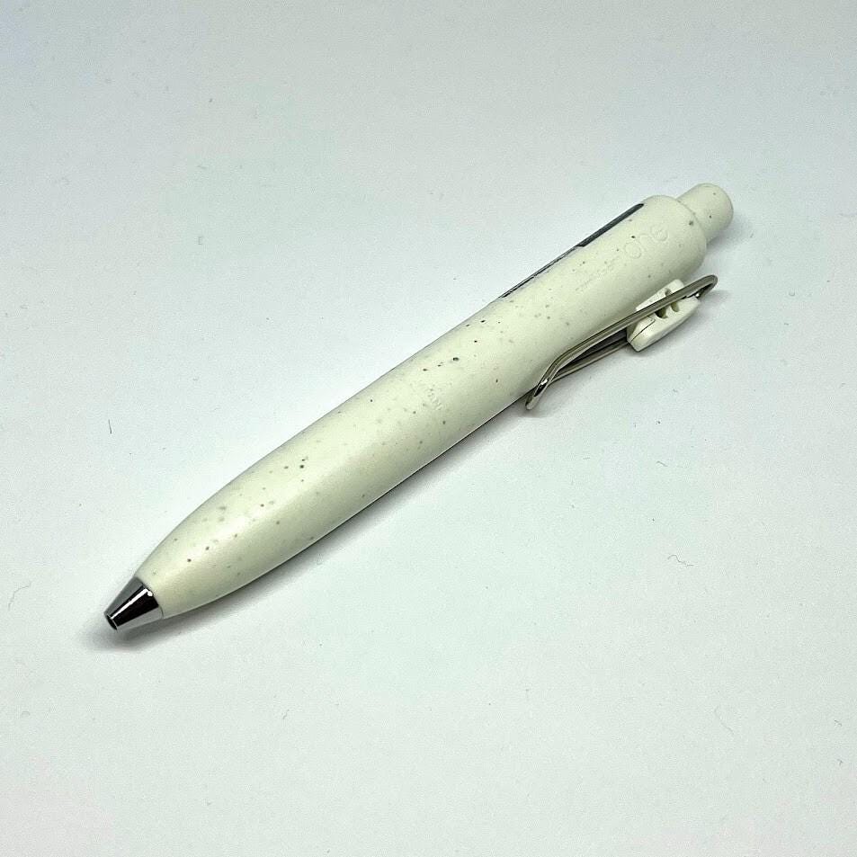 Uni-ball One P Limited Edition Gel Pen – Bath Bomb Color Series, 0.5mm, Black Ink, White Tea