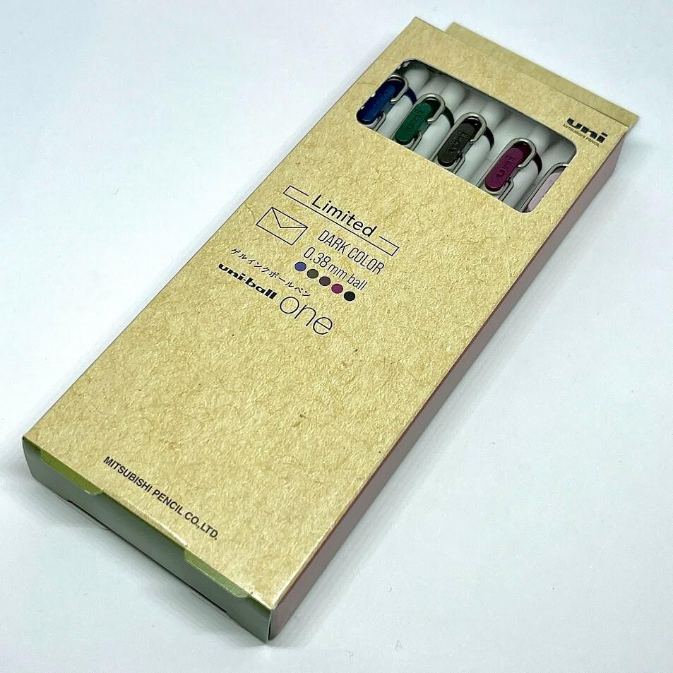 Uni Ball One Dark Color 0.38mm Ball Pen Limited Edition 5 Set of Colors