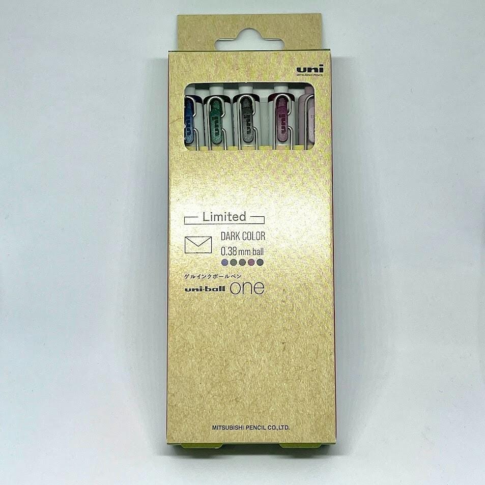 Uni Ball One Dark Color 0.38mm Ball Pen Limited Edition 5 Set of Colors