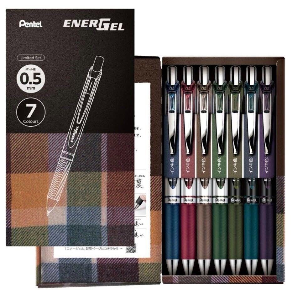 Pentel Limited Edition Energel New 7 Colors Set 0.5mm Set from Japan