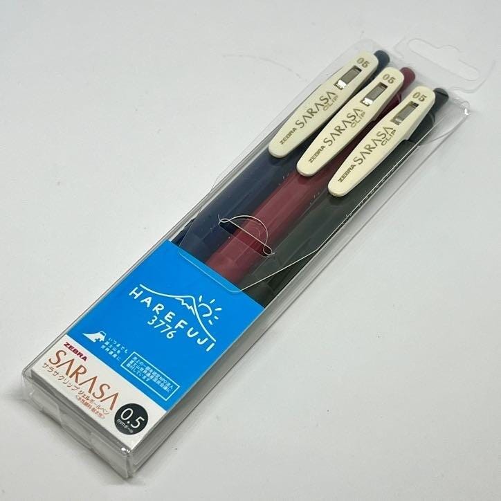 Zebra Sarasa 0.5mm HareFuji 3776 Mt. Fuji Limited Edition 3 Sets Ball Point Pen
