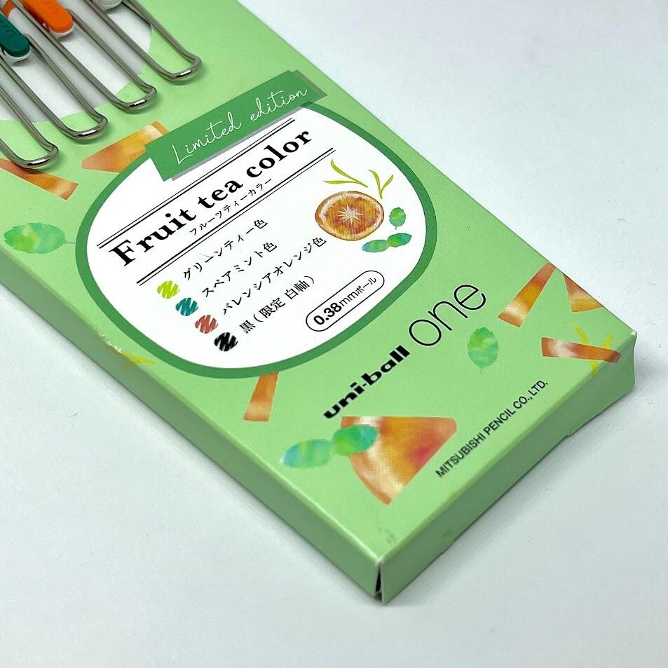 Uni Ball One Fruit Tea Color 0.38mm Ball Pen Limited Edition 4 Set of Colors