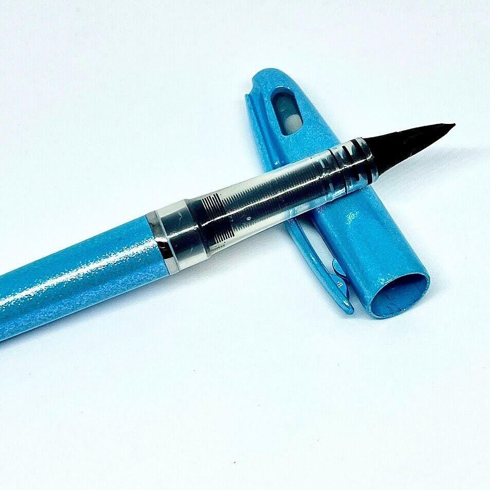 Pentel Tradio Twinkle Turquoise Color Black Ink Fountain Pen