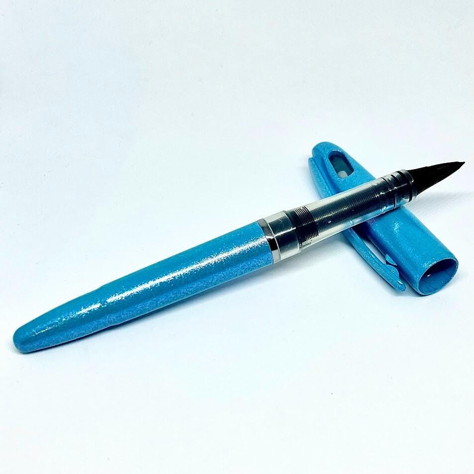 Pentel Tradio Twinkle Turquoise Color Black Ink Fountain Pen