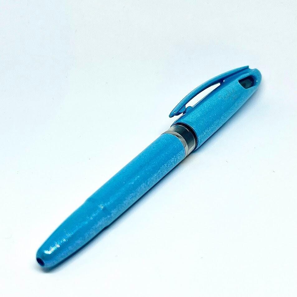 Pentel Tradio Twinkle Turquoise Color Black Ink Fountain Pen
