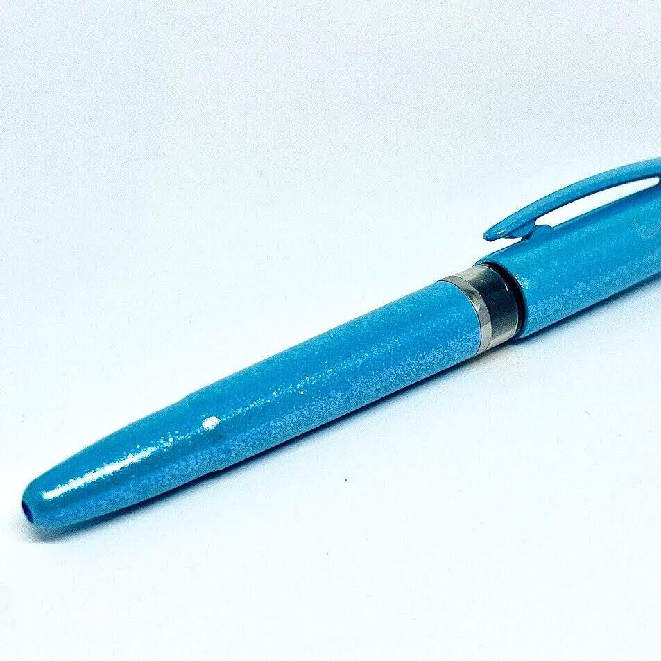 Pentel Tradio Twinkle Turquoise Color Black Ink Fountain Pen