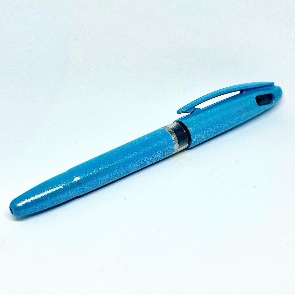 Pentel Tradio Twinkle Turquoise Color Black Ink Fountain Pen