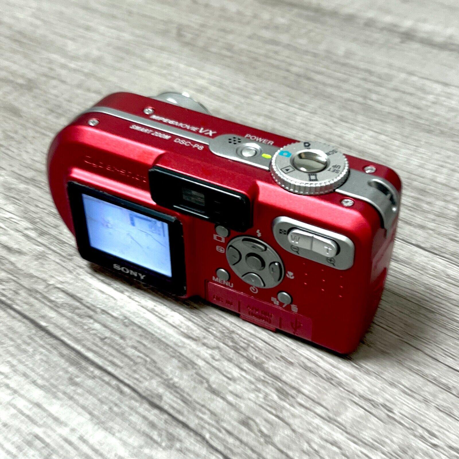 Sony DSCP8 Cyber-shot 3.2MP Digital Camera- Tested -Works  -Read Description-