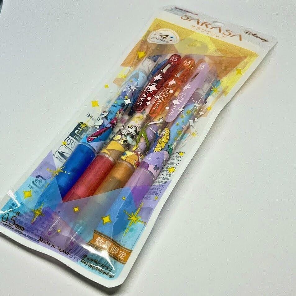 Sarasa Clip Disney Limited Edition RollerBall Gel Ink Orange/Purple/Blue/Red Pen