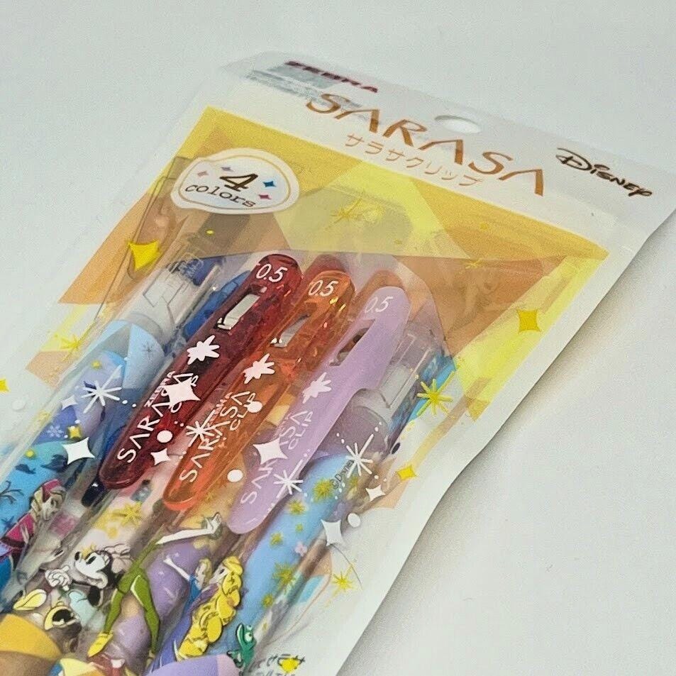 Sarasa Clip Disney Limited Edition RollerBall Gel Ink Orange/Purple/Blue/Red Pen