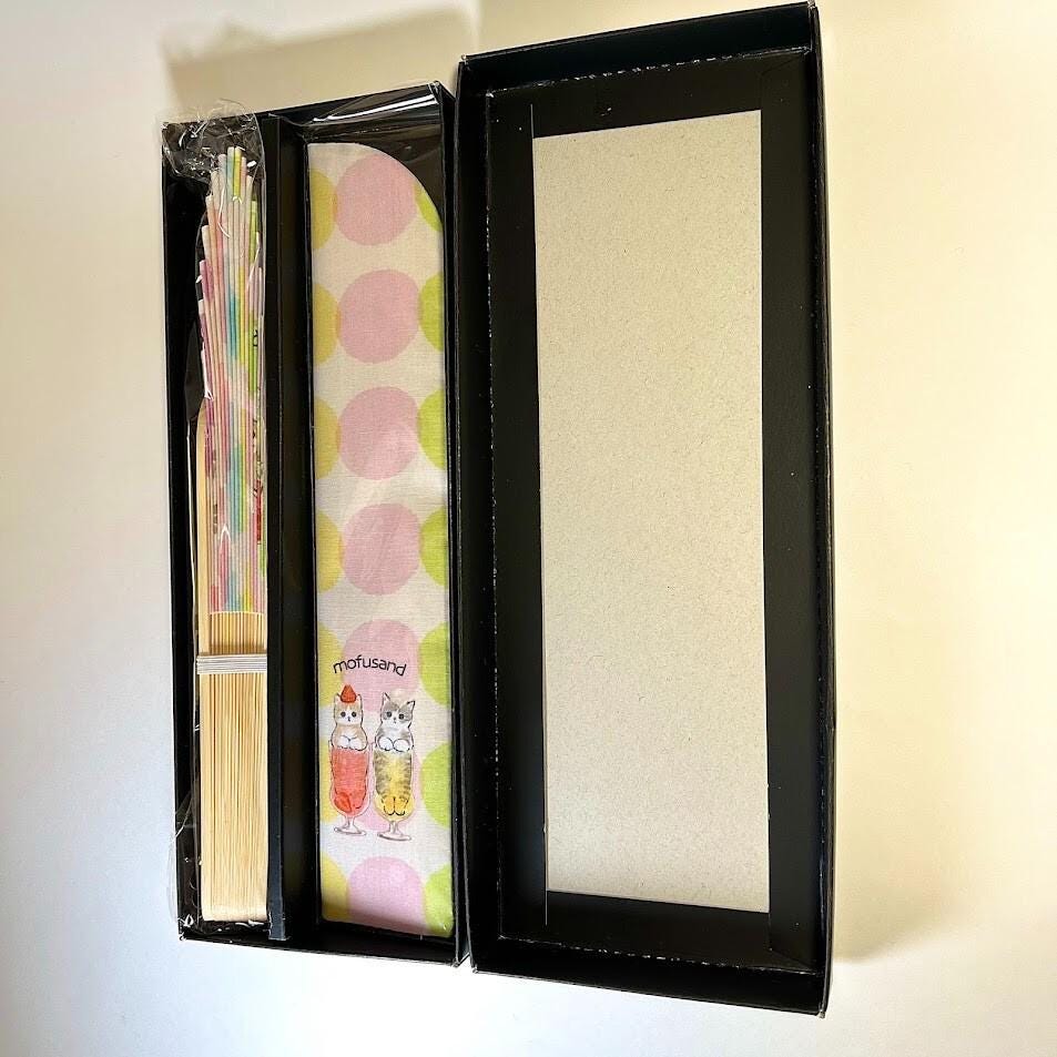 Mofu Sand Kawaii Kyo-sensu Traditional Japanese Folding Fan - Made in Japan