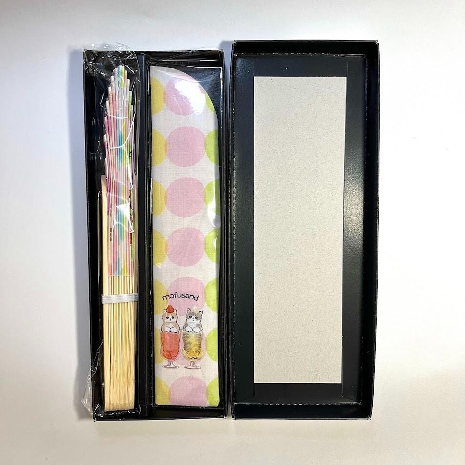 Mofu Sand Kawaii Kyo-sensu Traditional Japanese Folding Fan - Made in Japan