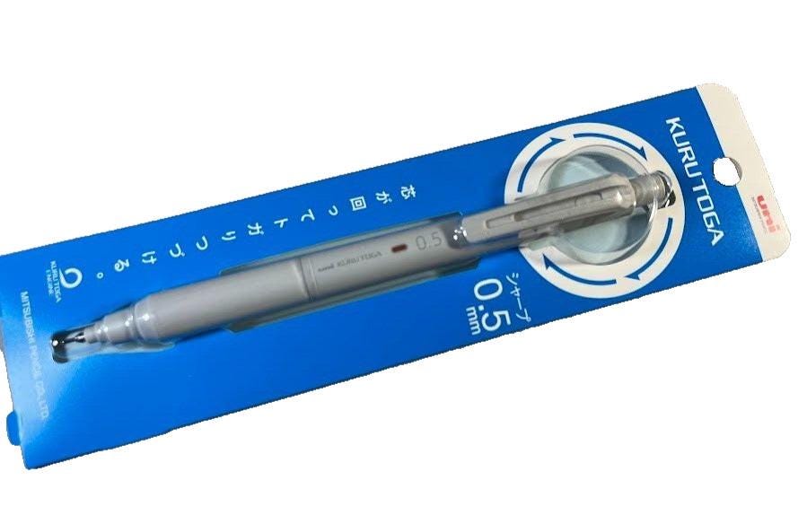 Uni Kuru Toga Mechanical Pencil 0.5 LIGHT GREY from Japan