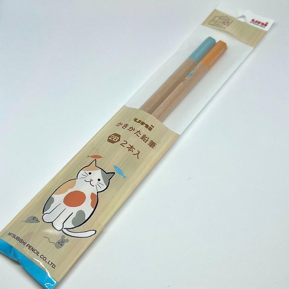 Made in Yamagata Japan Mitsubishi UNI Kawaii Cats 2B Pencil Set 2pcs