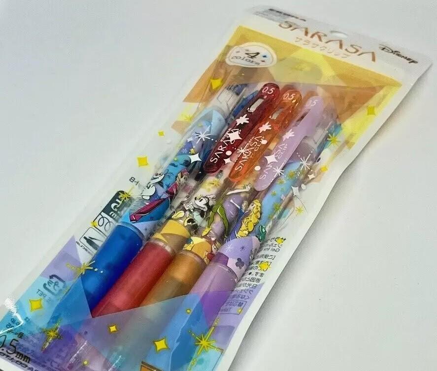 Sarasa Disney Gel Ink Black/Red/Blue/Green + Orange/Purple/Blue/Red -2 SETS-