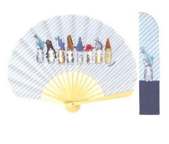 Mofu Sand Kawaii Kyo-sensu Traditional Japanese Folding Fan - Made in Japan