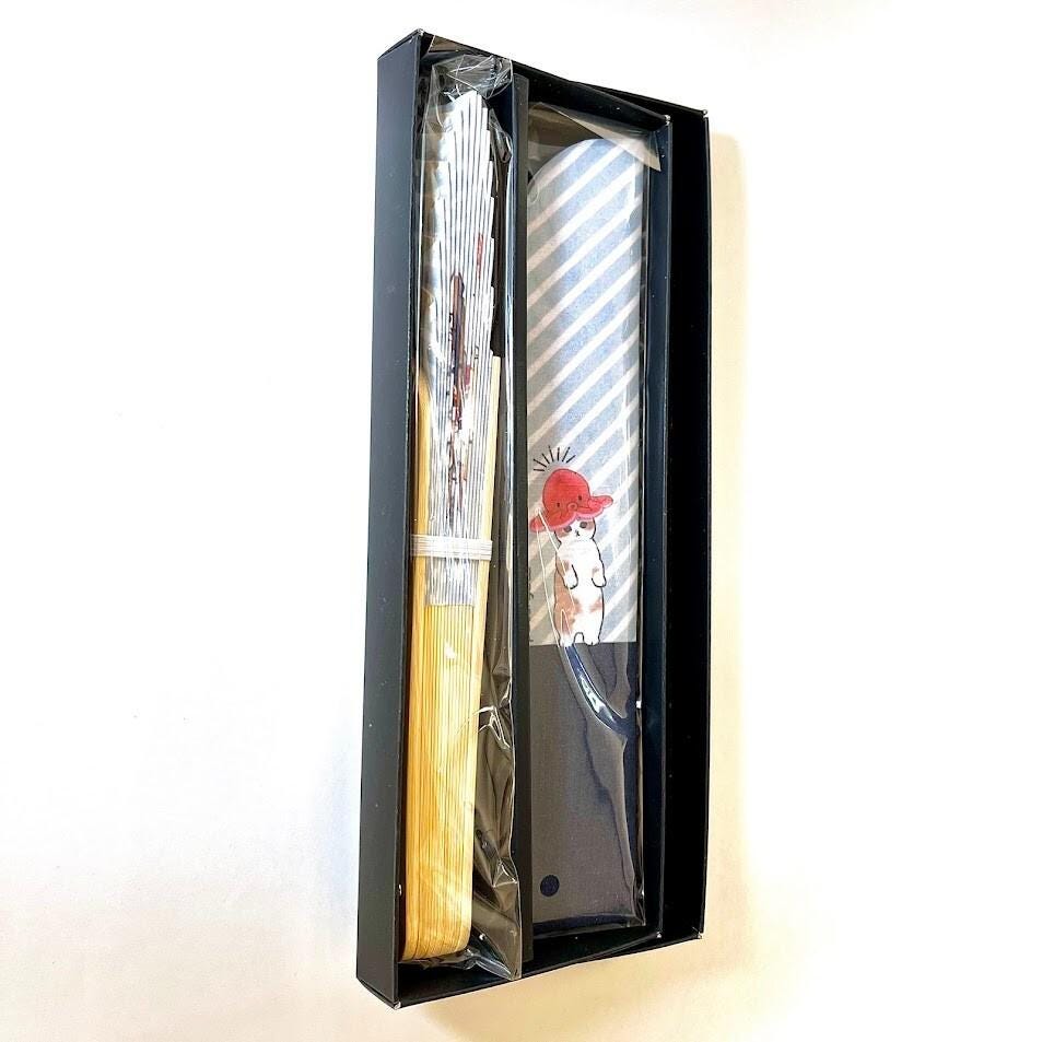 Mofu Sand Kawaii Kyo-sensu Traditional Japanese Folding Fan - Made in Japan