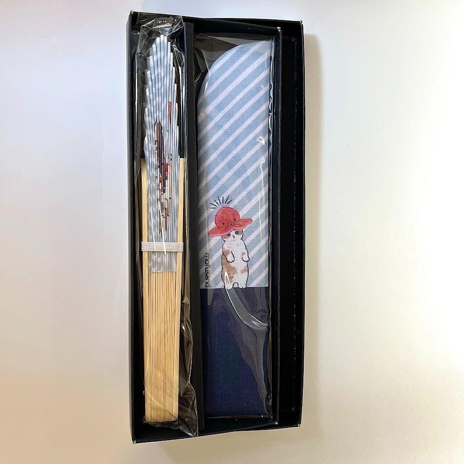 Mofu Sand Kawaii Kyo-sensu Traditional Japanese Folding Fan - Made in Japan