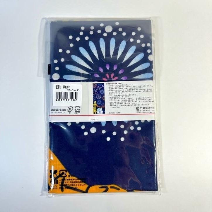 Japanese Exclusive Tenugui Cotton C-3PO&R2-D2 Hanami Obon Fireworks