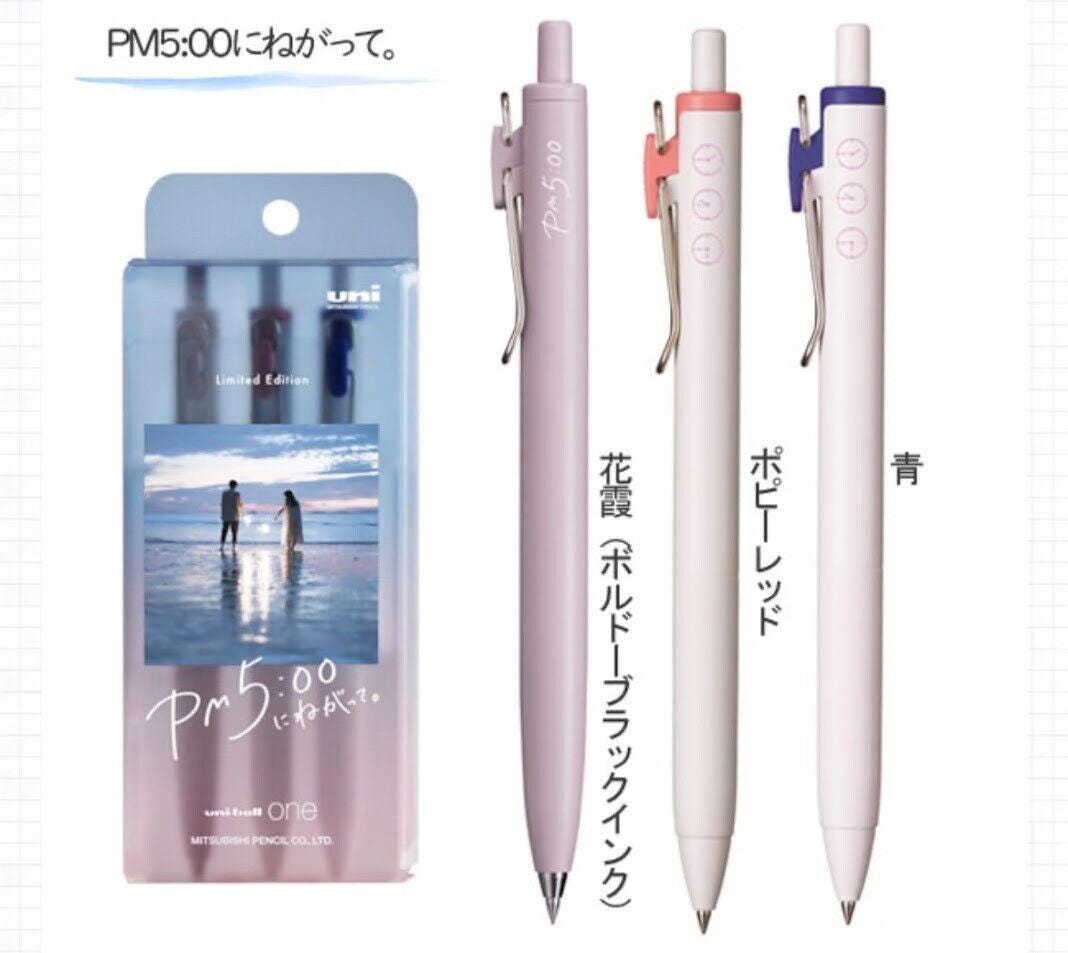 Limited Edition PM5.00 Uni-ball ONE Pen Set - 0.38mm Tip, 3 Colors-Rare