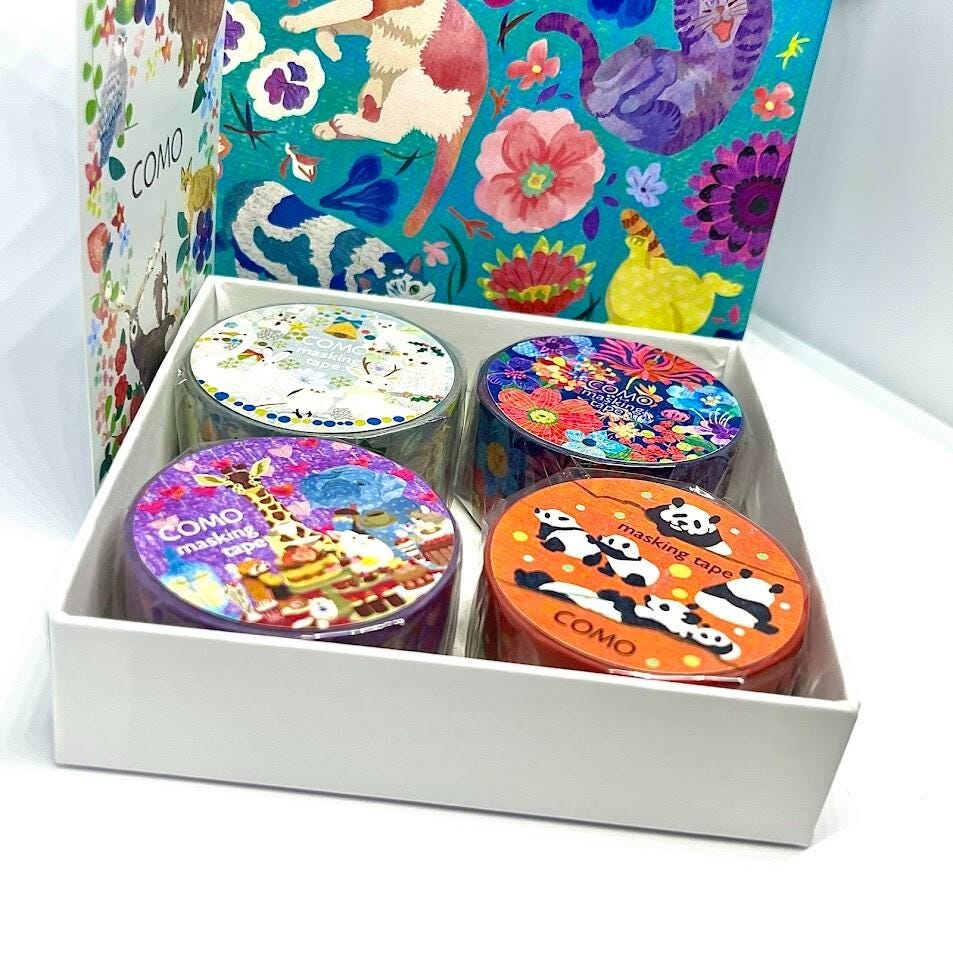 Tokyo Stationery Women's Expo Limited Edition 20x7mm Kawaii 4 Sets Masking Tape