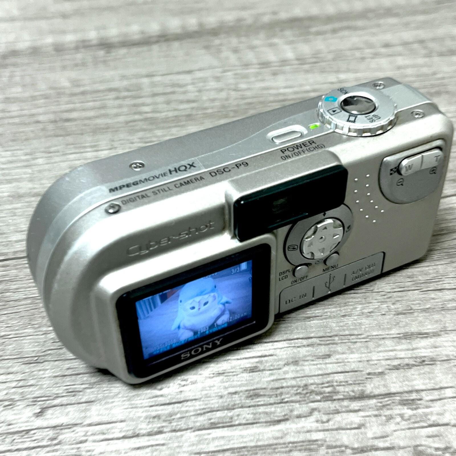 Vintage Sony DSCP9 Cyber-shot 4.0MP Digital Camera- Tested -Works  -Read Description-
