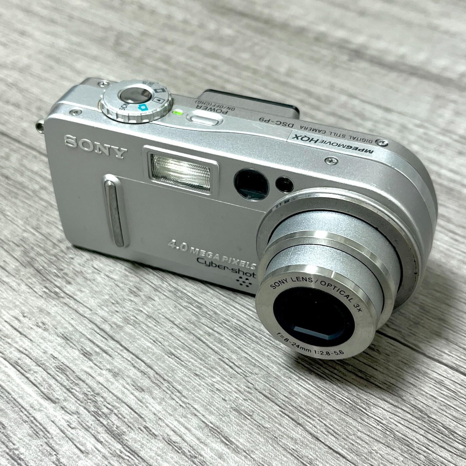 Vintage Sony DSCP9 Cyber-shot 4.0MP Digital Camera- Tested -Works  -Read Description-