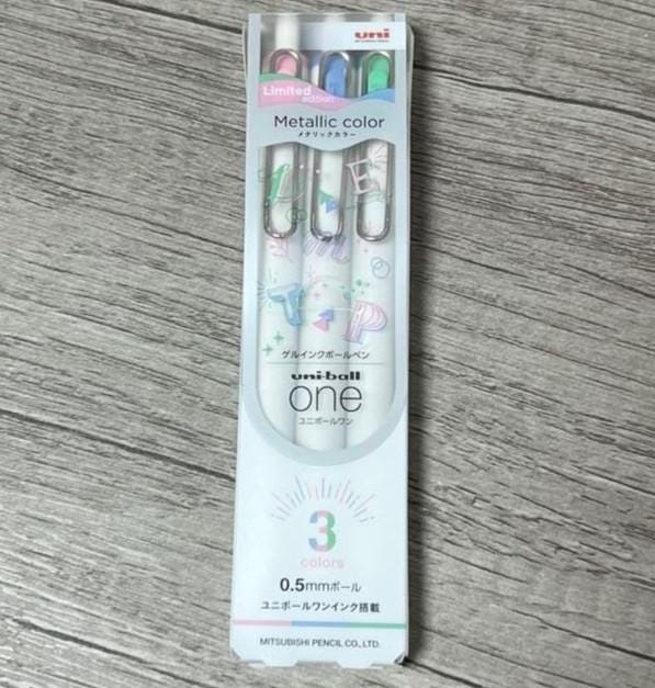 Uni-Ball One Metallic Color 3SET 0.5mm Limited Pen from Japan