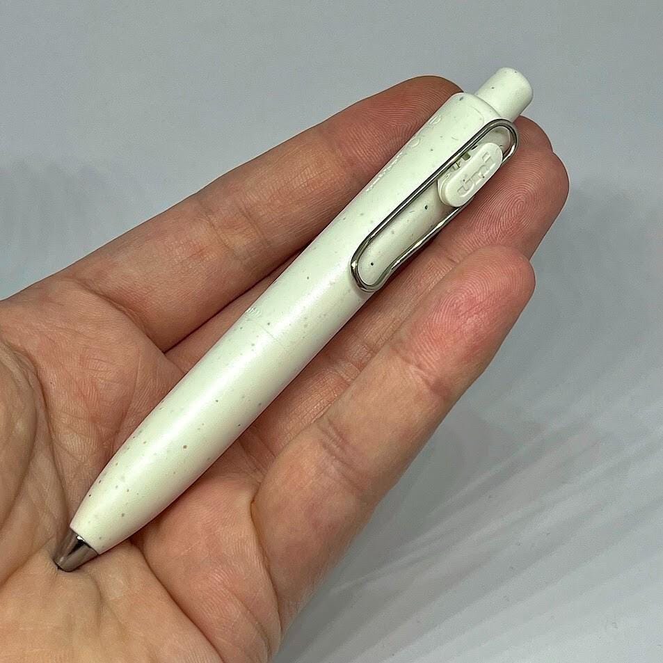 Uni-ball One P Limited Edition Gel Pen – Bath Bomb Color Series, 0.5mm, Black Ink, White Tea