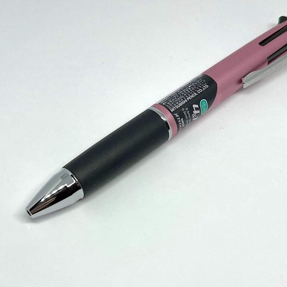 Uni Jetstream Multi Pen – 4 Color Ballpoint + 0.5mm Pencil, Pink