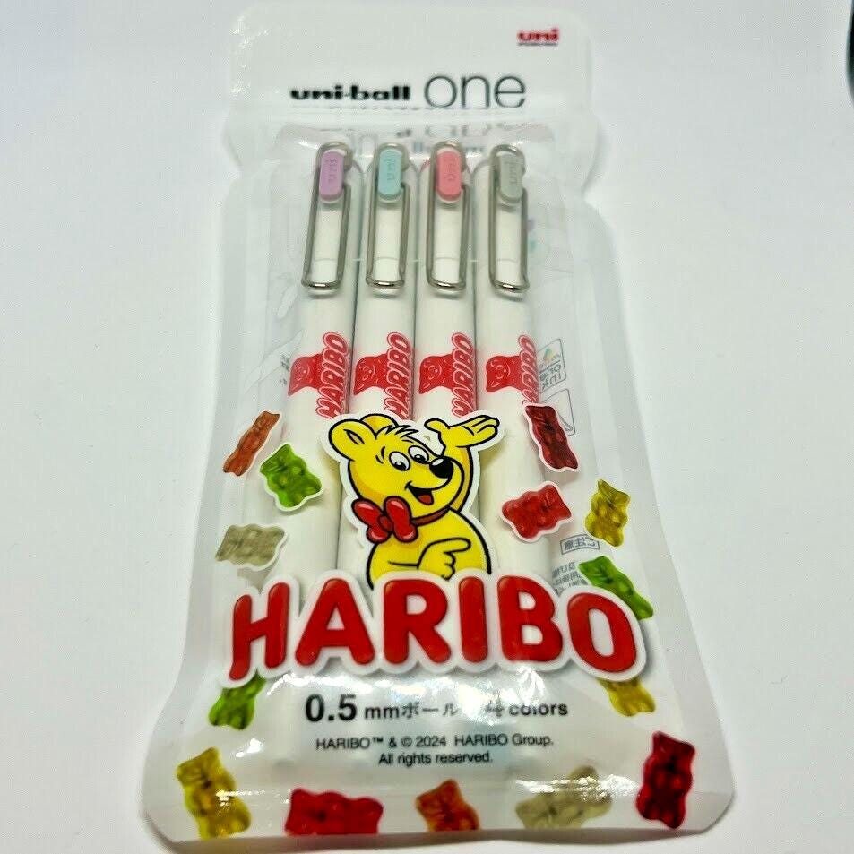 Uni Ball One 0.5mm Gel Ink Ball Pen HARIBO Limited Edition 4 Set of Colors