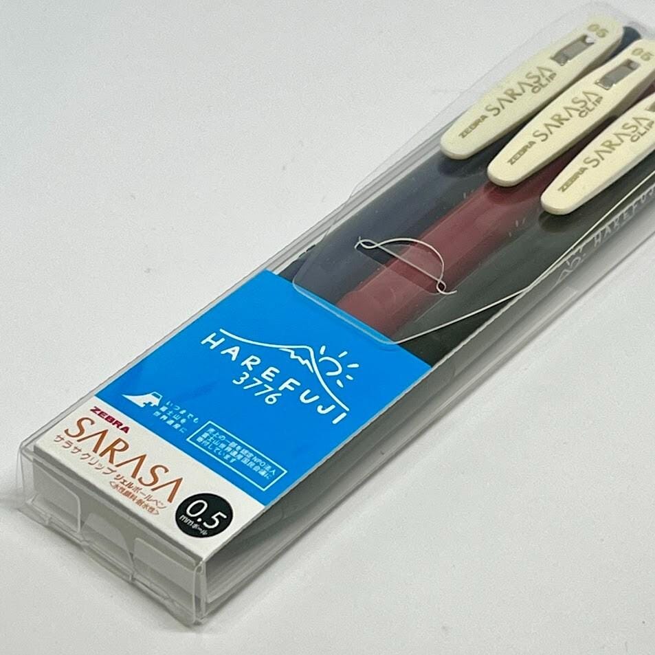 Zebra Sarasa 0.5mm HareFuji 3776 Mt. Fuji Limited Edition 3 Sets Ball Point Pen