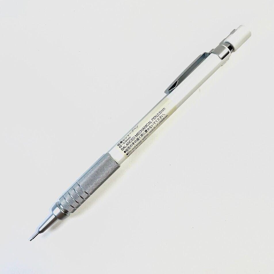 Muji Balanced Mechanical Pencil 0.5mm White - Ergonomic Design from Japan