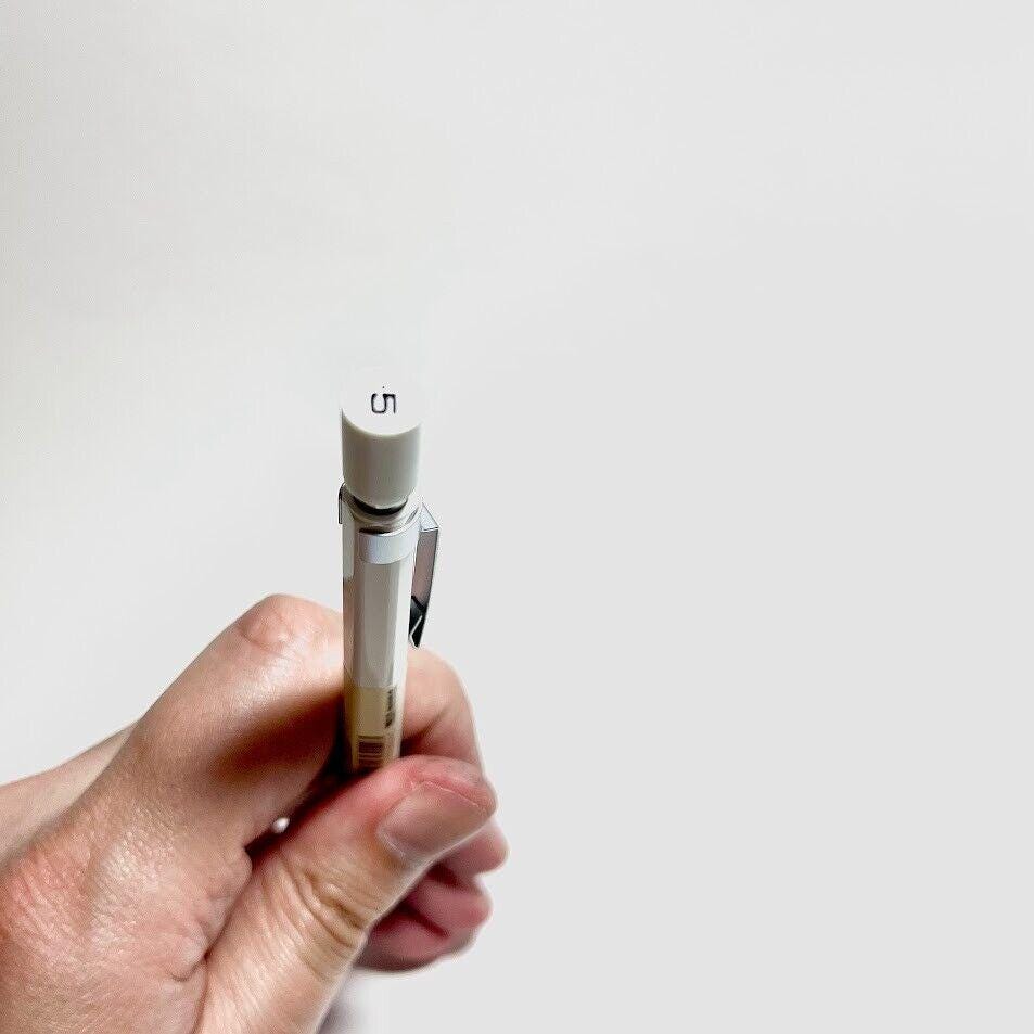 Muji Balanced Mechanical Pencil 0.5mm White - Ergonomic Design from Japan