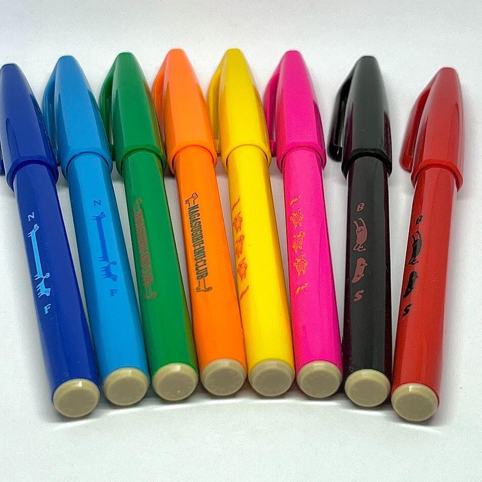 Pentel Limited Edition Graniph Sign Pen 8 Different Colors Set from Japan