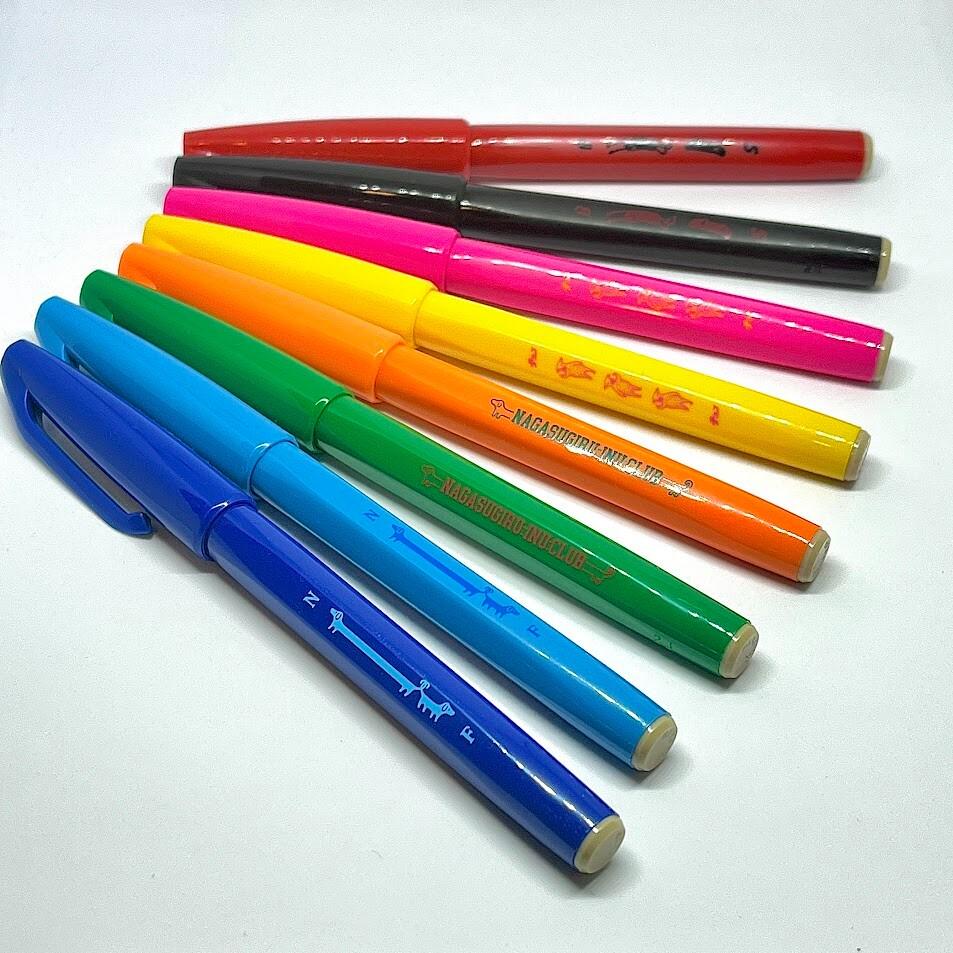 Pentel Limited Edition Graniph Sign Pen 8 Different Colors Set from Japan