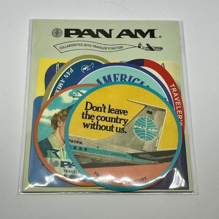 Pan Am x Traveler's Factory 8-piece Sticker Set – Made in Japan