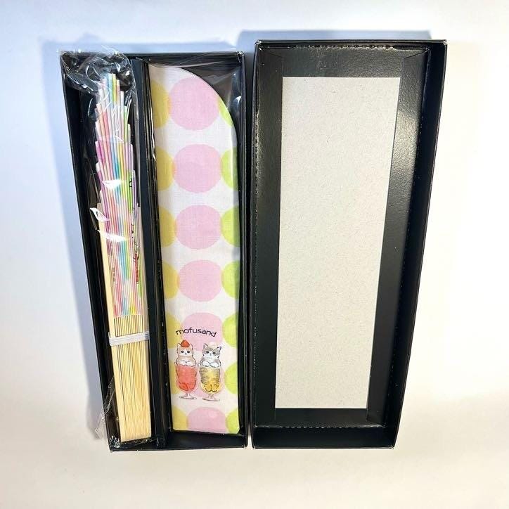 Mofu Sand Kawaii Kyo-sensu Traditional Japanese Folding Fan - Made in Japan