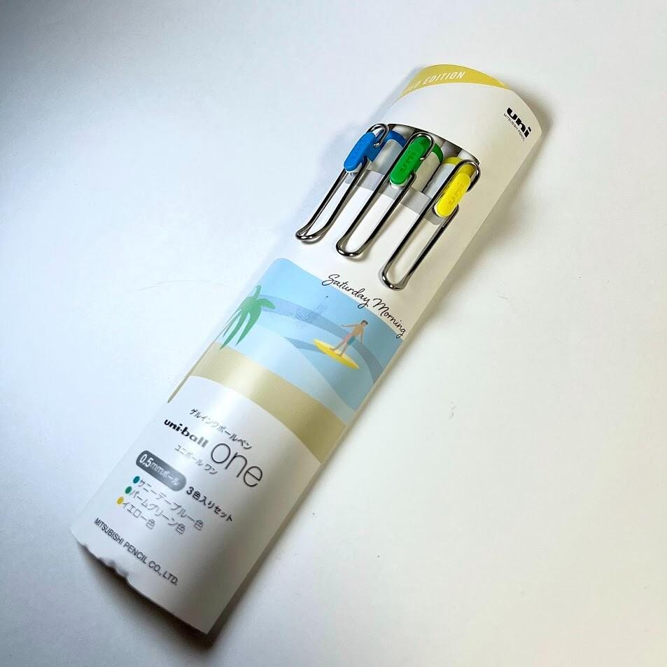UNI-ball 0.5mm Saturday Morning Limited Edition 3-Pen Set -Made in Japan