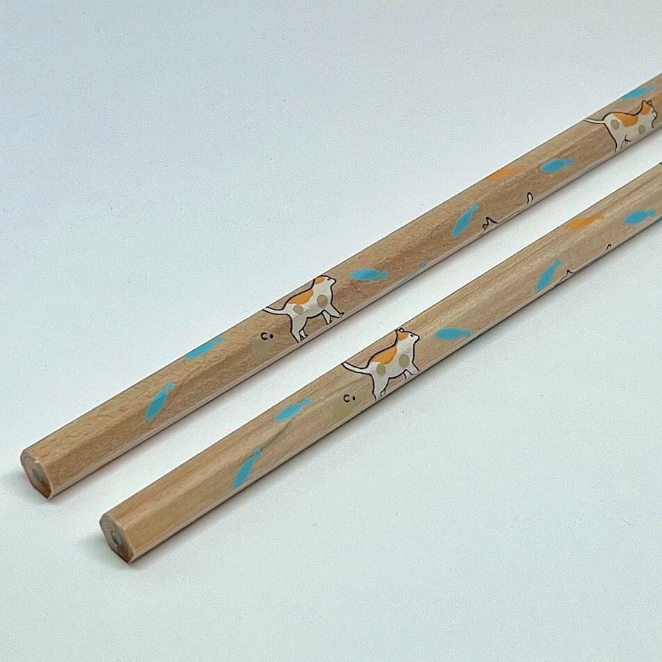 Made in Yamagata Japan Mitsubishi UNI Kawaii Cats 2B Pencil Set 2pcs