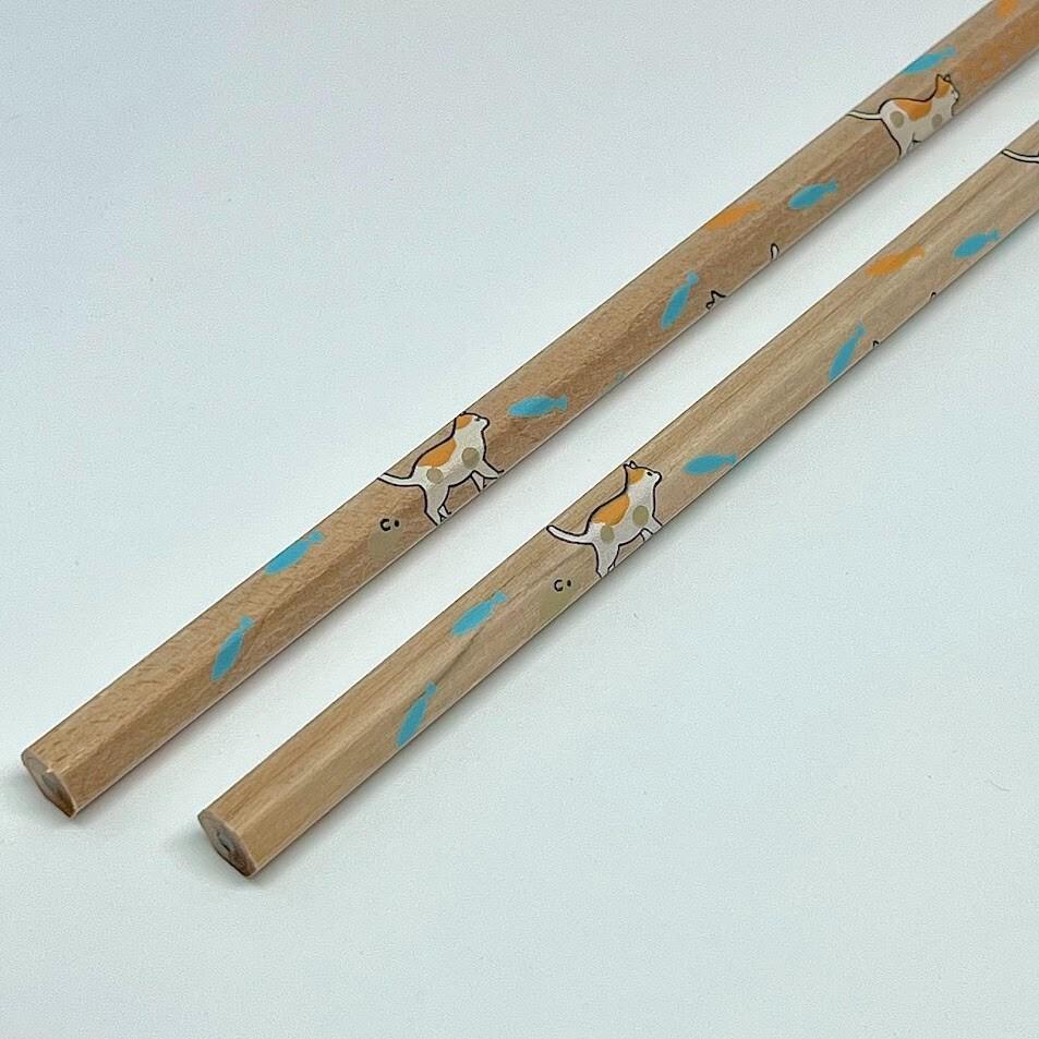 Made in Yamagata Japan Mitsubishi UNI Kawaii Cats 2B Pencil Set 2pcs