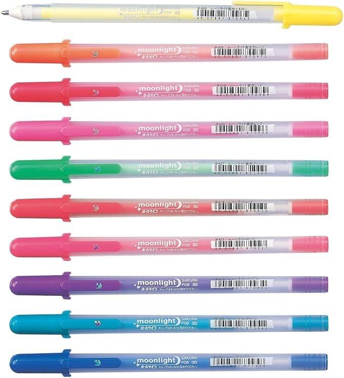 Sakura Cray-Pas Gel Ballpoint Pen Ballsign Moonlight 10 Colors PGB10M