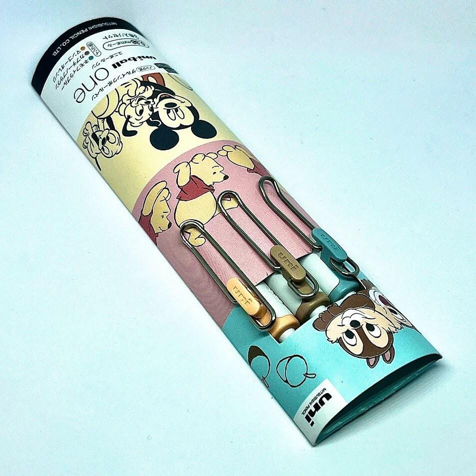 Uni Ball One  Disney Mickey Mouse&Winnie 0.38mm  Limited Edition 3 Set  Ball Pen
