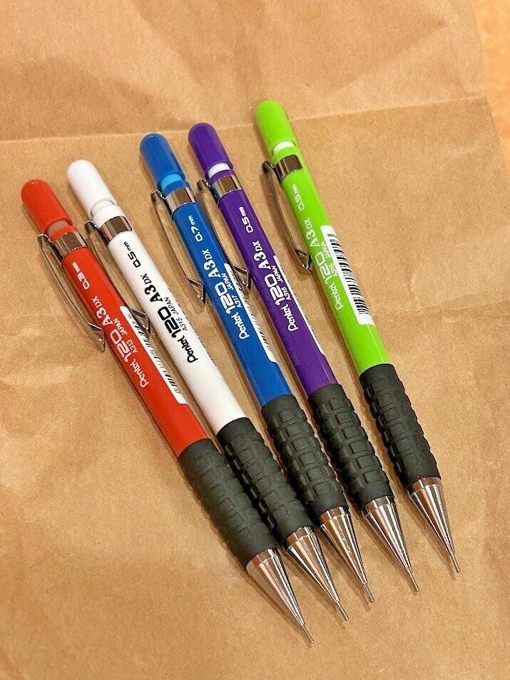 Pentel 120 A3 DX A313  0.3-0.5-0.7mm 5PCS SET Mechanicals Pencil from Japan