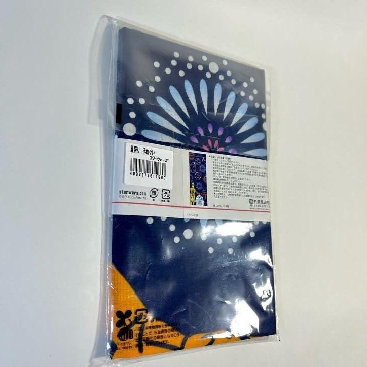 Japanese Exclusive Tenugui Cotton C-3PO&R2-D2 Hanami Obon Fireworks