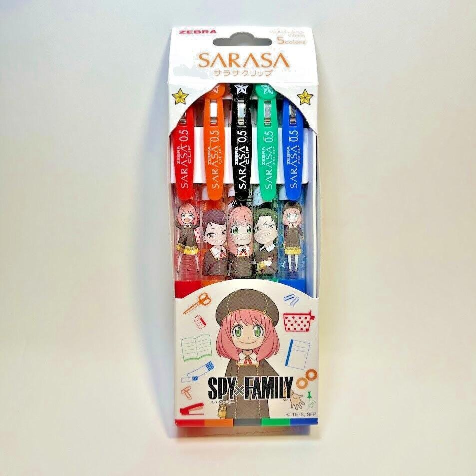 Spy Family Sarasa Clip 0.5 Limited 0.5mm 5-Color Set - Exclusive Japan Only