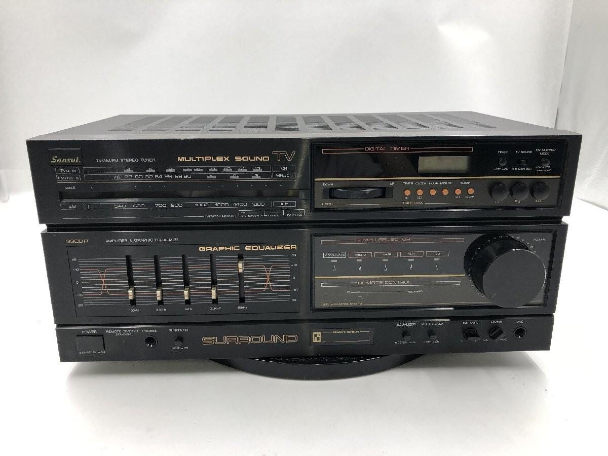 Sansui 33CD-R Amplifier+Graphic Equalizer and MP Sound TVTuner Deck Tested Works