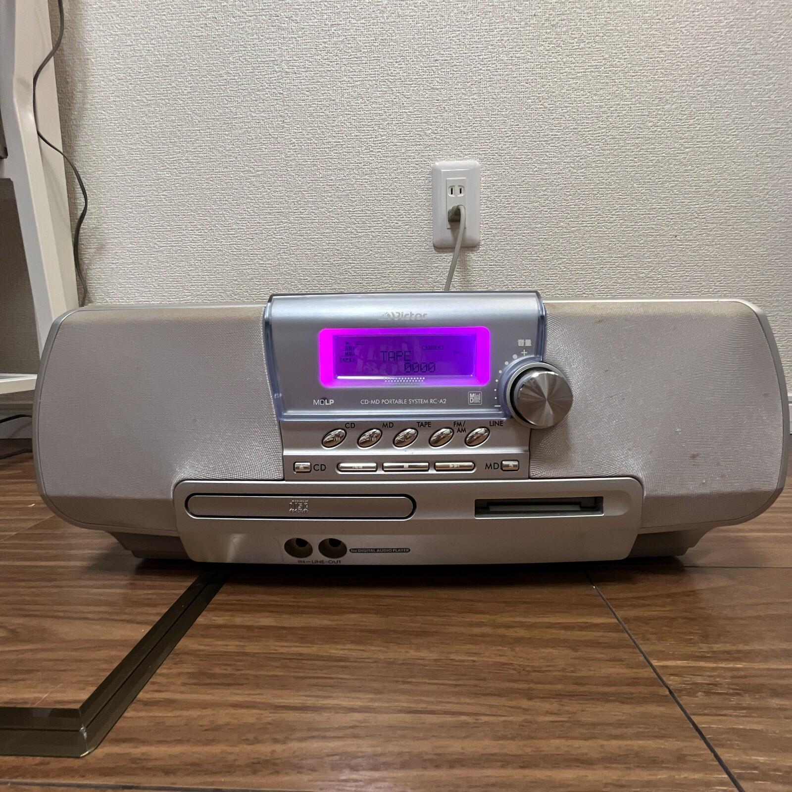 Vintage Victor Clavia RC-A2-S CD Md FM Cassette Boombox Portable Stereo Japan Tested