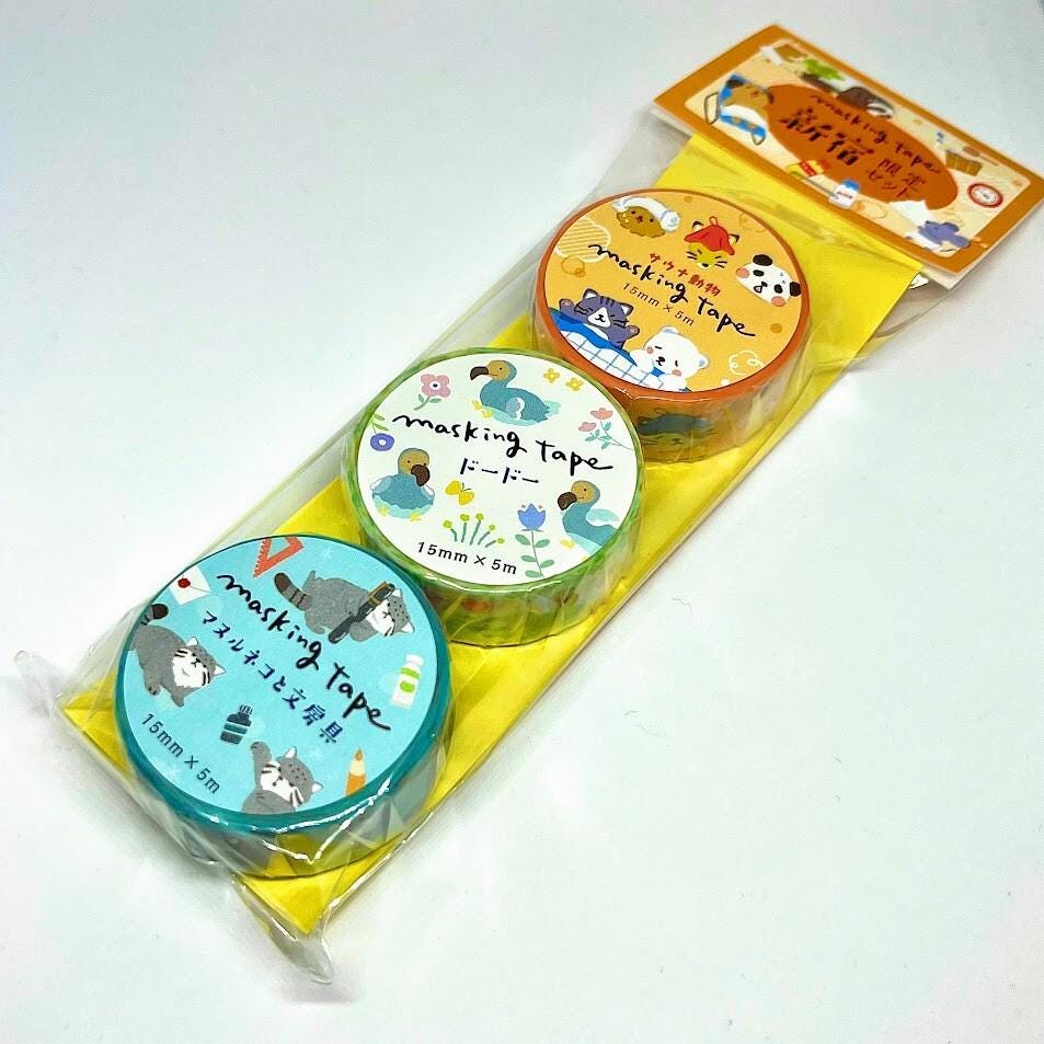 Tokyo Stationery Women's Expo Limited Edition 3Set 15x5mm Kawaii Masking Tape